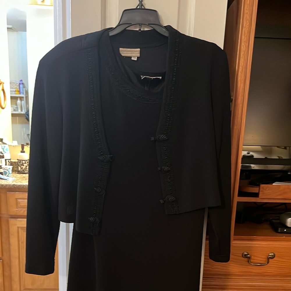 Elegant Black Dress with Bolero Jacket